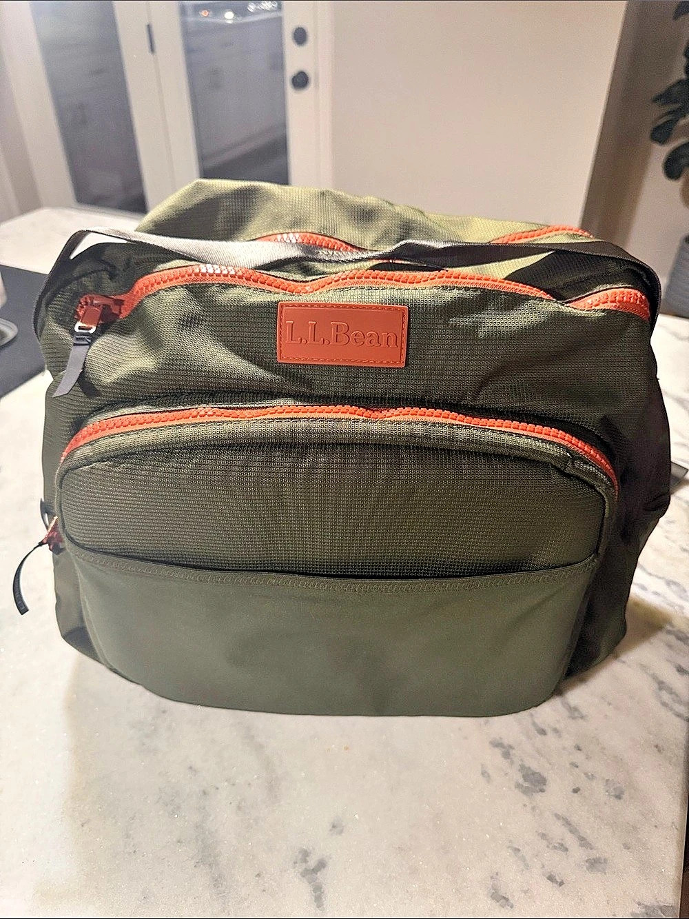 L.L.Bean Diaper Bag Backpack Green & Black